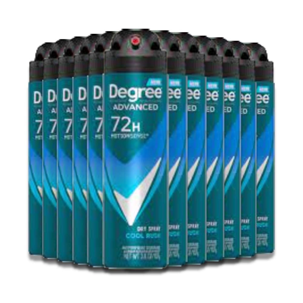 Degree Advanced 72H MotionSense Antiperspirant Deodorant Dry Spray Cool Rush 3.8 Oz- 12 Pack - Deodorant & Anti-Perspirant - Degree