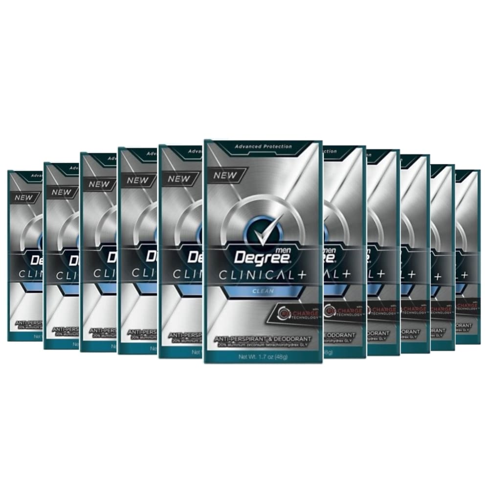 Degree Men Clinical Protection Anti-Perspirant Clean- 1.7 Oz - 12 Pack - Deodorant & Anti-Perspirant - Degree