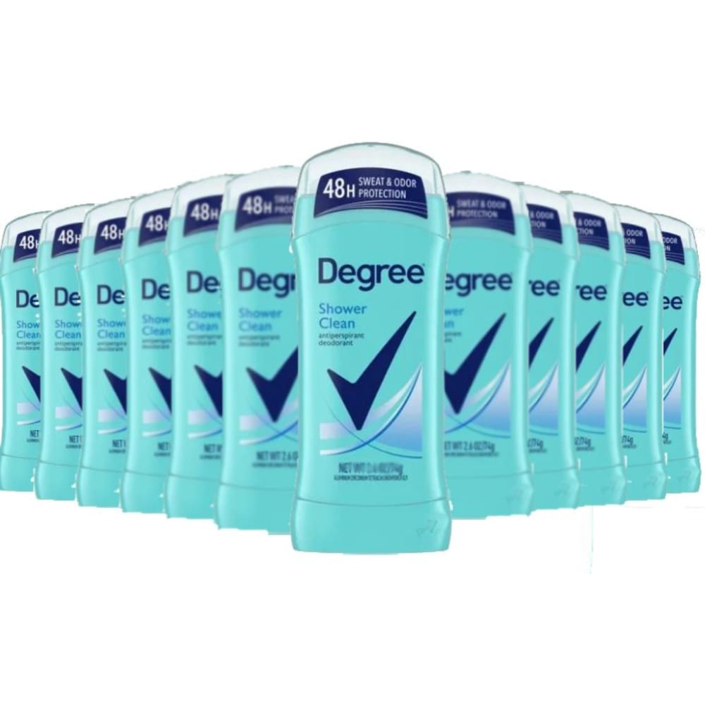 Degree Women Deodorant Invisible Solid Shower Clean - 2.6 Oz - 12 Pack - Deodorant & Anti-Perspirant - Degree