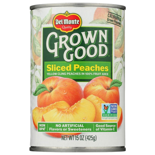 DEL MONTE: Peaches Sliced In Juice 15 OZ (Pack of 5) - Grocery > Beverages > Juices - DEL MONTE