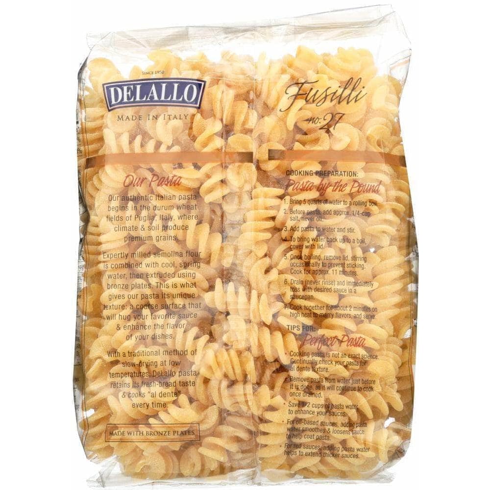 Delallo Delallo Fusilli Pasta Bag, 16oz