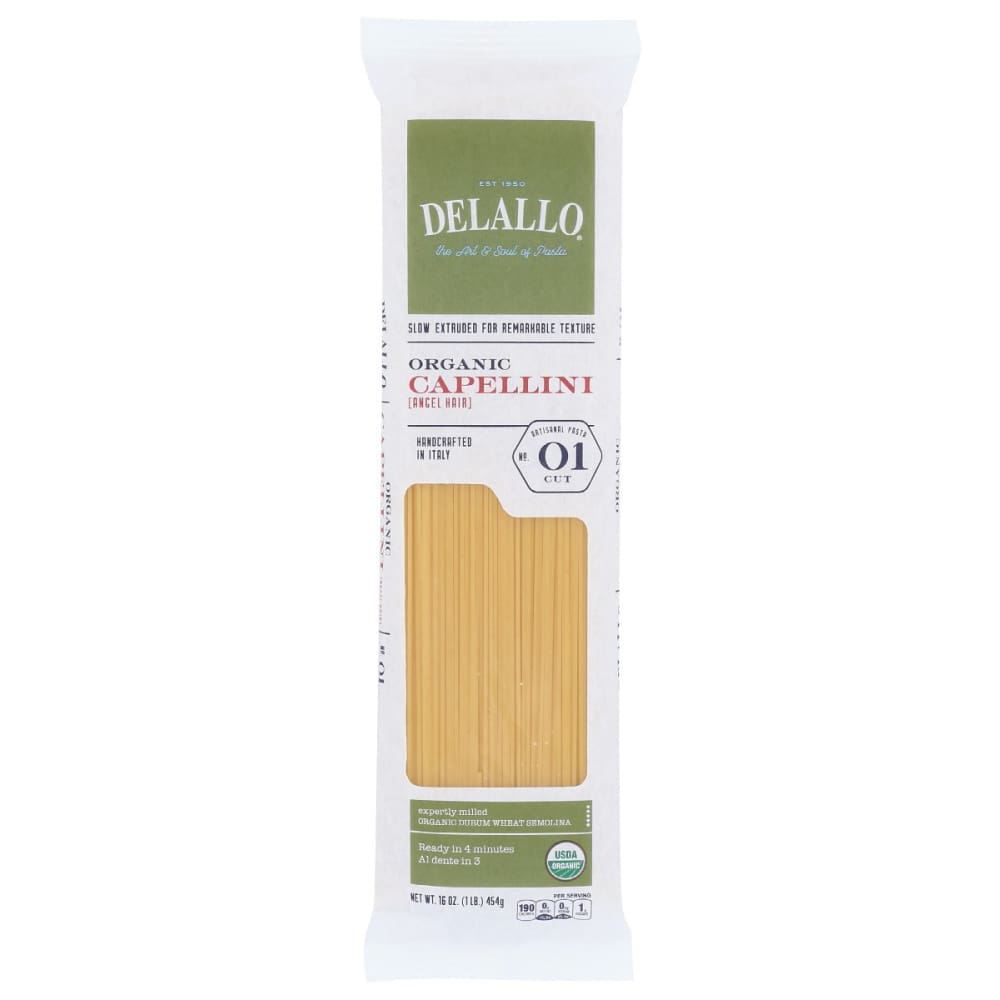 DELALLO: Organic Capellini 1 lb - Grocery > Meal Ingredients > Noodles & Pasta - DELALLO
