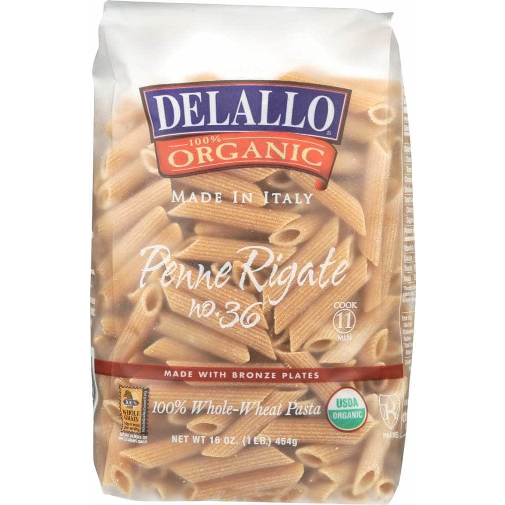 Delallo Delallo Organic Penne Rigate Pasta No.36, 16 oz