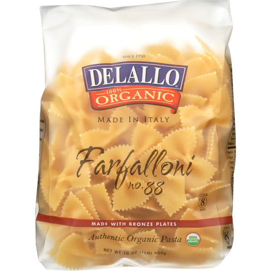 DELALLO: Pasta Semolina Farfalloni 16 oz (Pack of 5) - Grocery > Meal Ingredients > Noodles & Pasta - DELALLO