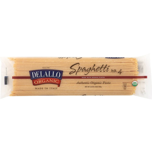 DELALLO: Pasta Semolina Spaghetti Organic 16 oz (Pack of 5) - Grocery > Meal Ingredients > Noodles & Pasta - DELALLO
