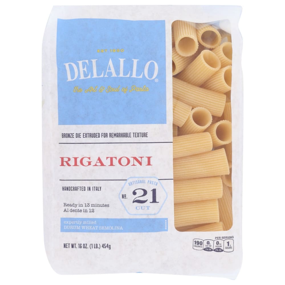 DELALLO: Rigatoni #21 16 OZ (Pack of 5) - Grocery > Pantry > Pasta and Sauces - Delallo