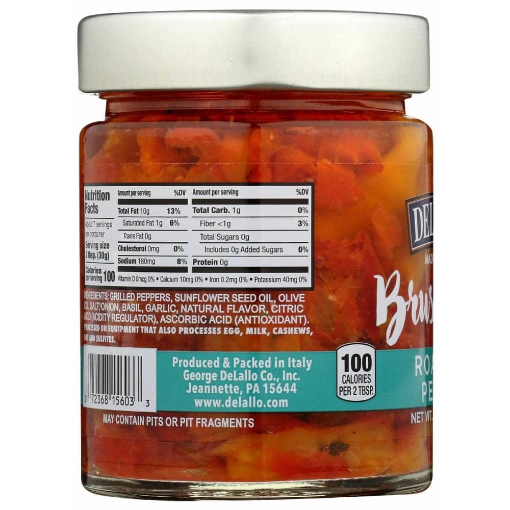 DELALLO Grocery > Pantry > Food DELALLO: Roasted Red Pepper Bruschetta, 7.05 oz