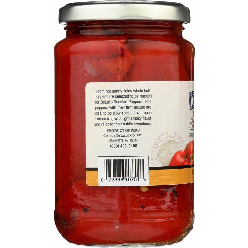Delallo Delallo Roasted Red Peppers with Garlic, 12 oz