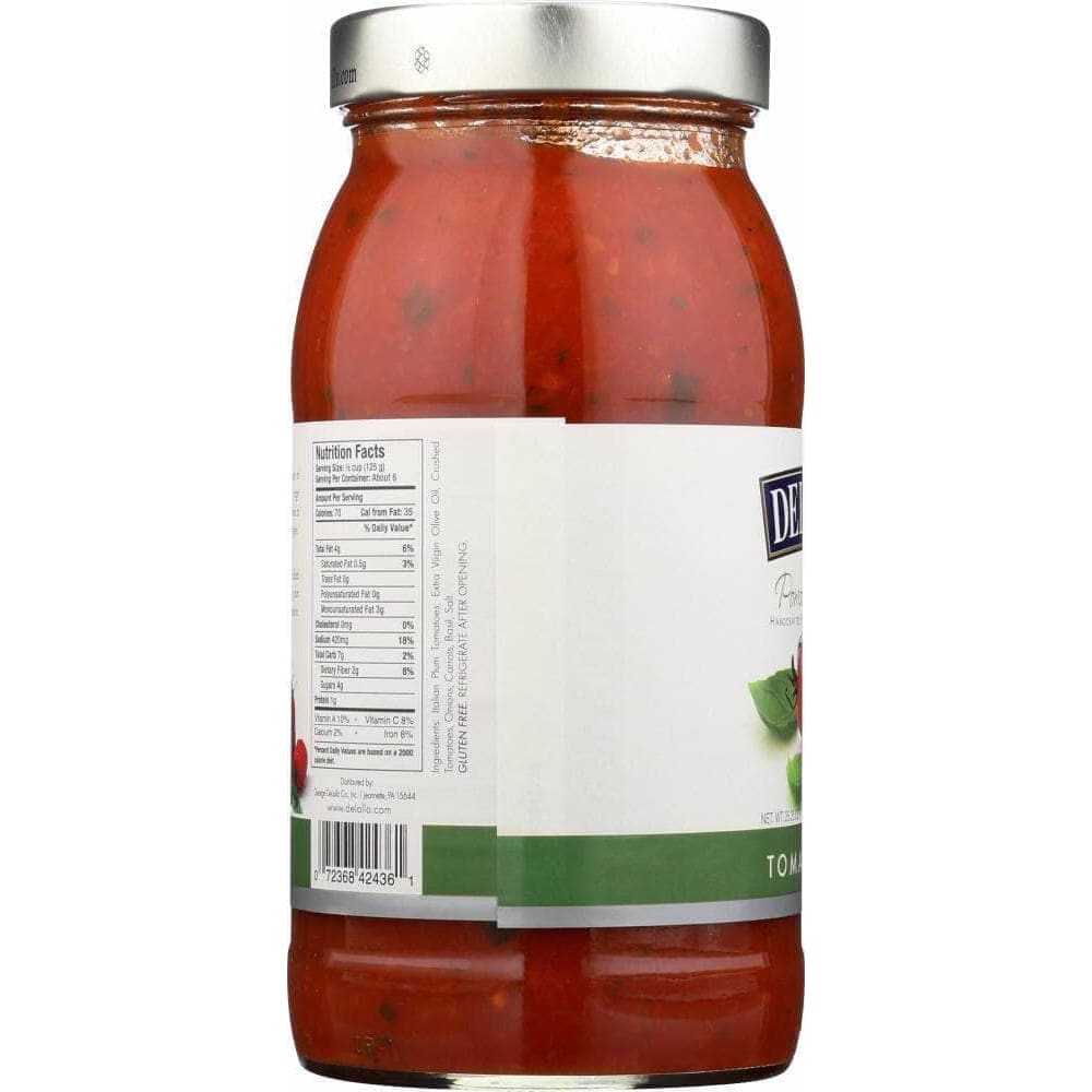 Delallo Delallo Sauce Tomato Basil Pomodoro Fresco, 25.25