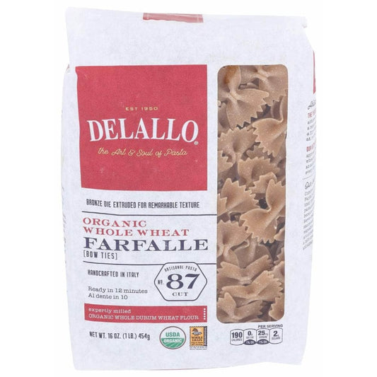 DELALLO Delallo Whole Wheat Farfalle Pasta, 16 Oz