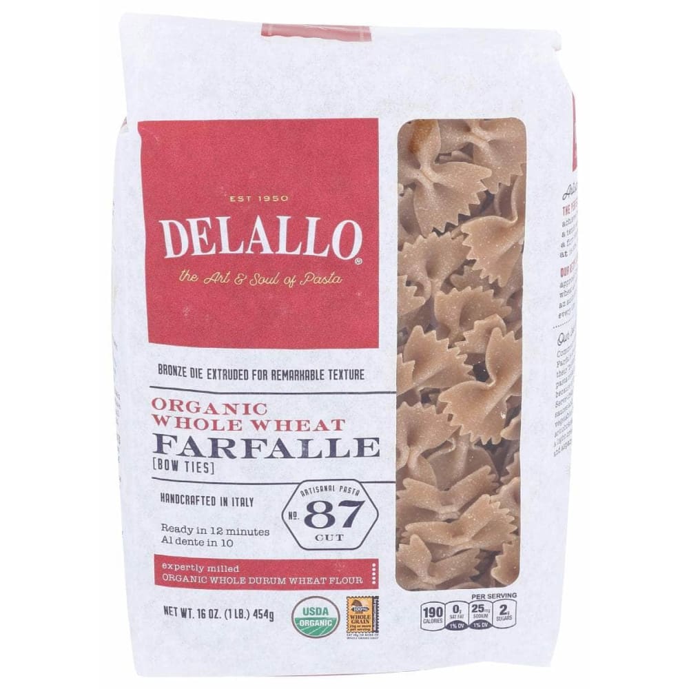 DELALLO Delallo Whole Wheat Farfalle Pasta, 16 Oz