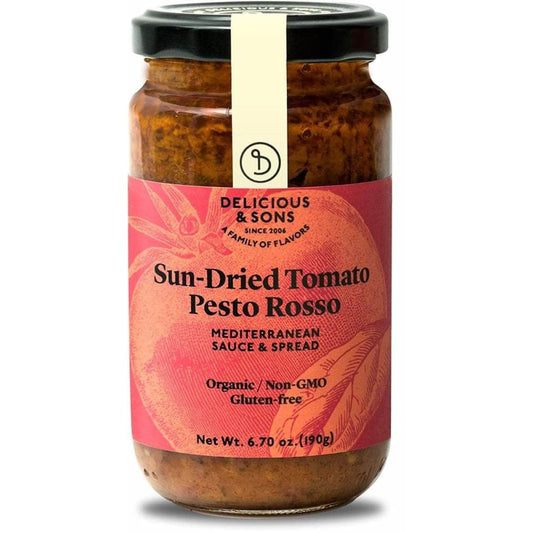 DELICIOUS AND SONS Delicious And Sons Pesto Sn Drd Tmto Rosso, 6.7 Oz