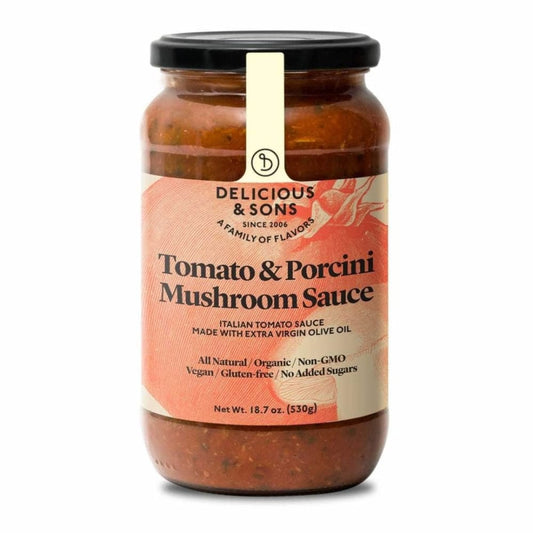 DELICIOUS AND SONS Delicious And Sons Sauce Tmto Porchini Mshrm, 18.7 Oz