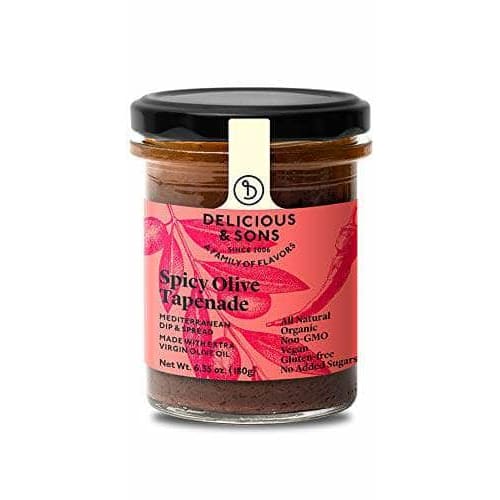 DELICIOUS AND SONS Grocery > Pantry > Condiments DELICIOUS AND SONS: Spread Spicy Black Olive, 6.35 oz