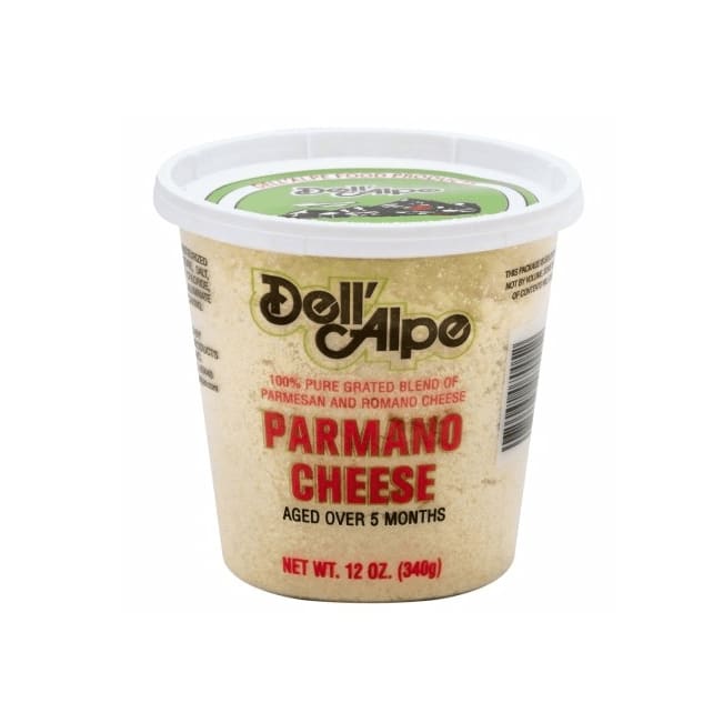 DELL ALPE Grocery > Dairy, Dairy Substitutes and Eggs > Cheeses DELL ALPE Grated Parmano Cheese, 12 oz