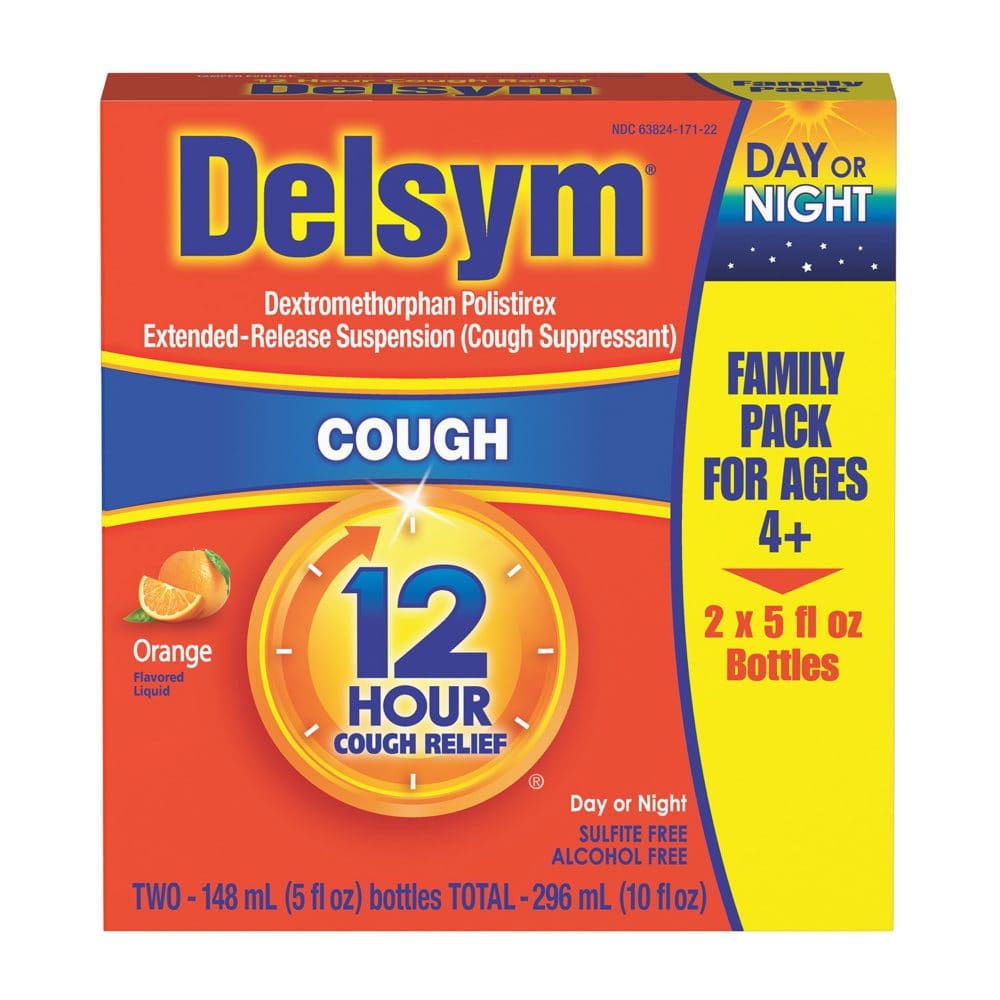 Delsym Adult Liquid Cough Suppressant Orange (2 pk. 5 fl. oz./pk.) - Health & Beauty Instant Savings - Delsym