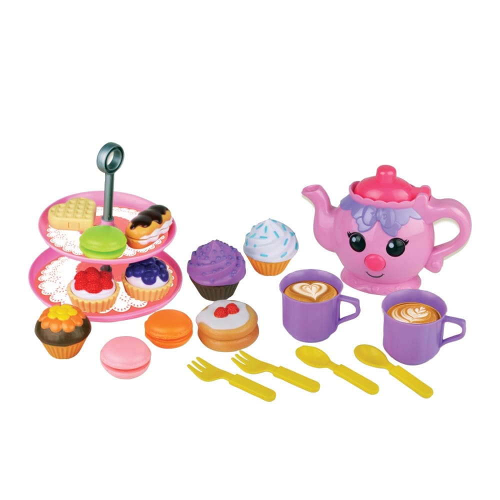 Deluxe Music & Lights 22-Pc. Teapot & Dessert Sever Playset - Home/Toys/Indoor Play/Pretend Play/ - Unbranded