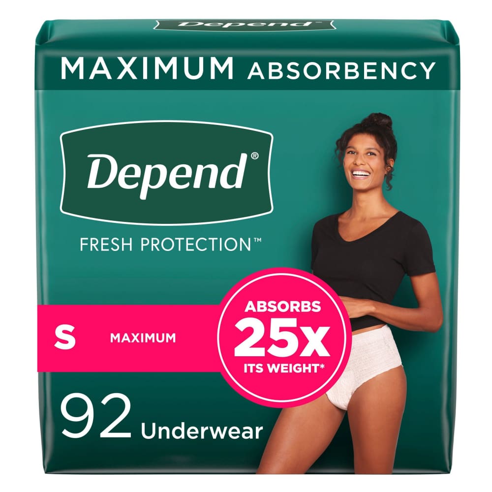 Depend Depend Fit-Flex Small Maximum Absorbency Underwear for Women 92 ct. - Home/Health & Beauty/Personal Care/Incontinence/ - Depend