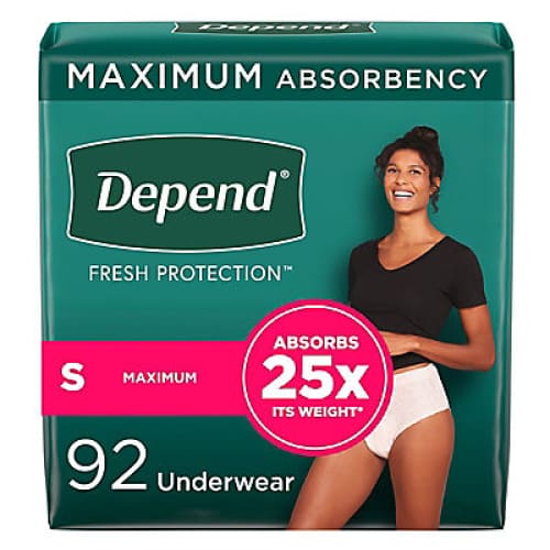 Depend Fresh Protection Adult Incontinence Underwear for Women Small - Blush 92 ct. - Home/Personal Care/Personal Care Value Packs &