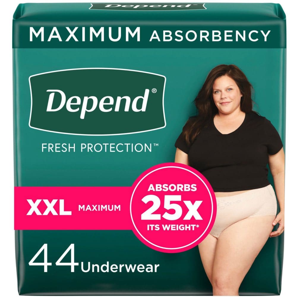 Depend Fresh Protection Adult Incontinence Underwear for Women XXL (44 ct.) - Incontinence Aids - Depend