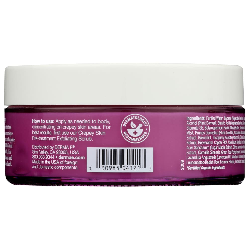 DERMA E: Skin Repair Trtmnt Crepey 6 oz - Beauty & Body Care > Skin Care > Facial Lotions & Cremes - Derma E
