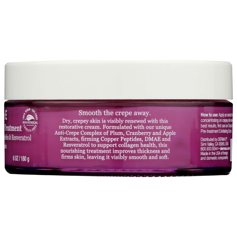 DERMA E: Skin Repair Trtmnt Crepey 6 oz - Beauty & Body Care > Skin Care > Facial Lotions & Cremes - Derma E