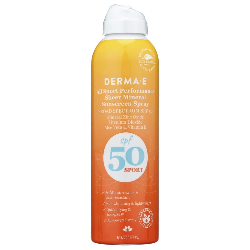 DERMA E: Sunscreen Allsport Spf50 6 oz - Beauty & Body Care > Skin Care > Sun Protection & Tanning Lotions - Derma E