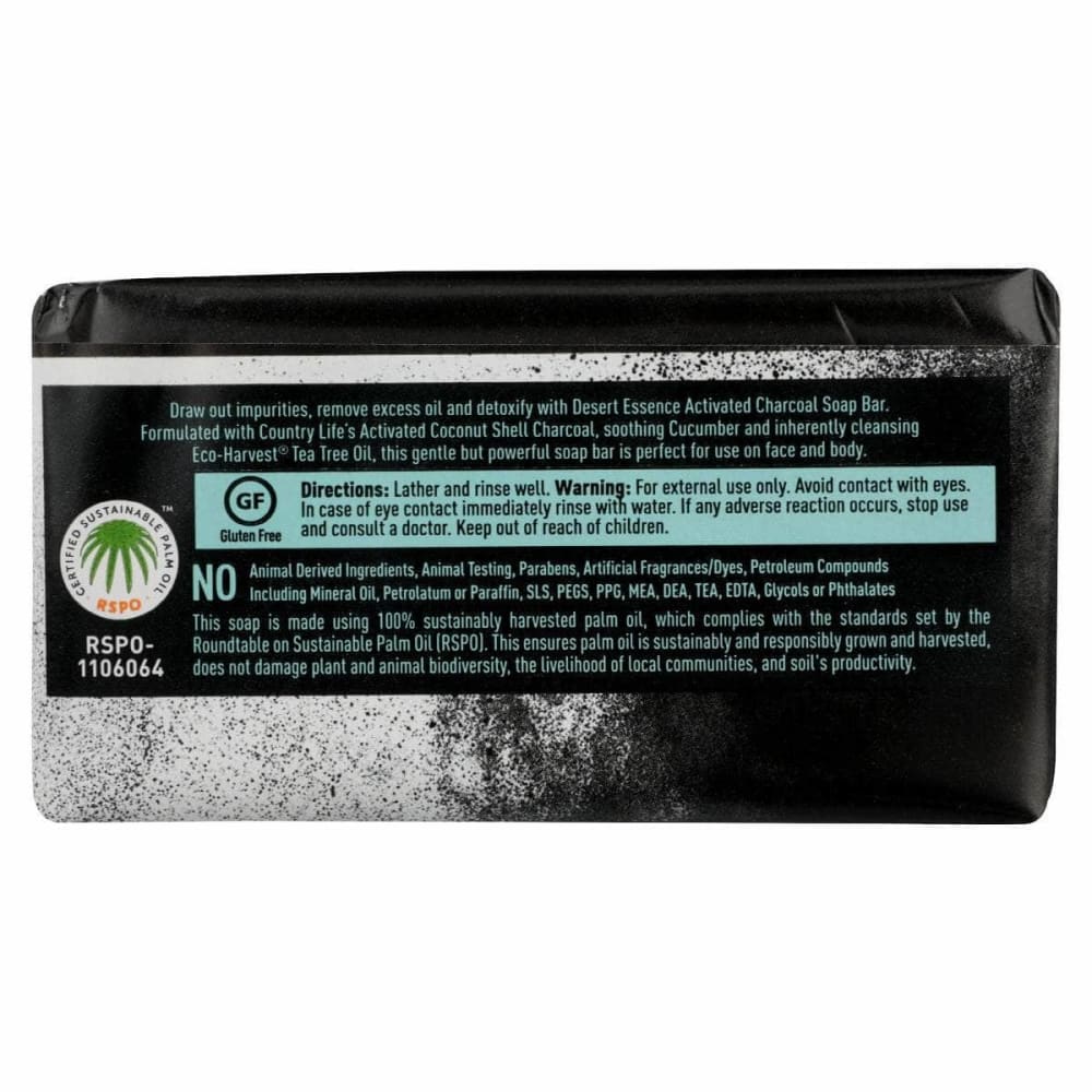 DESERT ESSENCE Desert Essence Activated Charcoal Soap Bar, 5 Oz