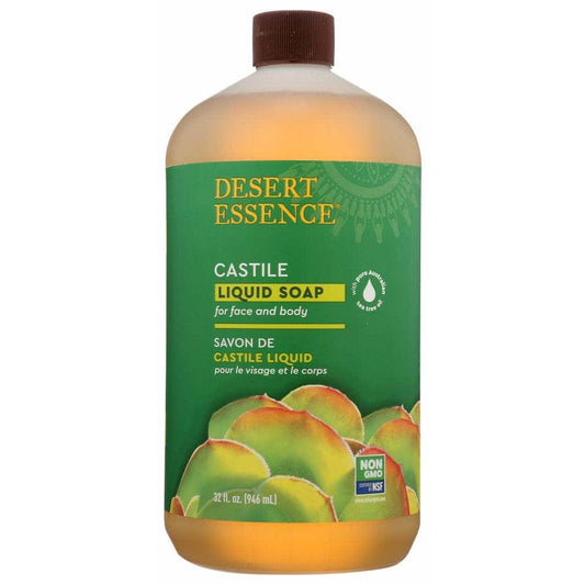 Desert Essence Castile Liquid Soap With Eco-Harvest Tea Tree Oil 32 Oz - DESERT ESSENCE