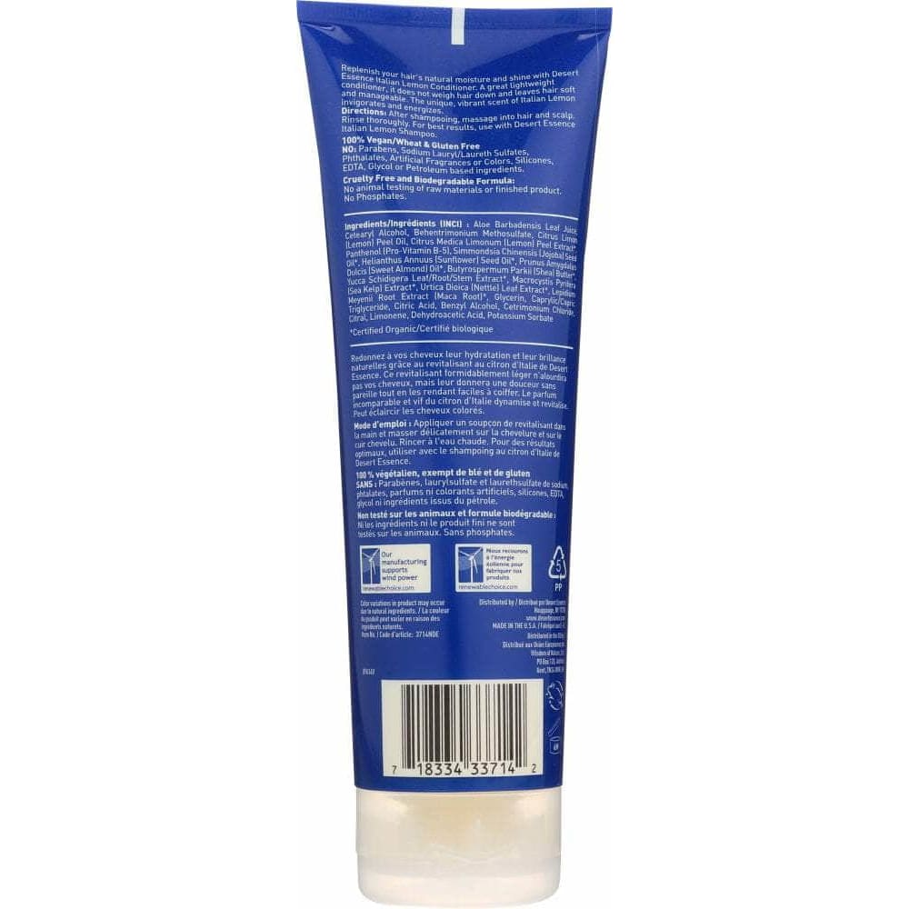 DESERT ESSENCE Desert Essence Italian Lemon Conditioner Revitalizing, 8 Oz