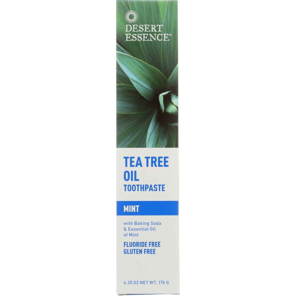 Desert Essence Natural Tea Tree Oil Toothpaste Mint 6.25 Oz (Case of 3) - DESERT ESSENCE