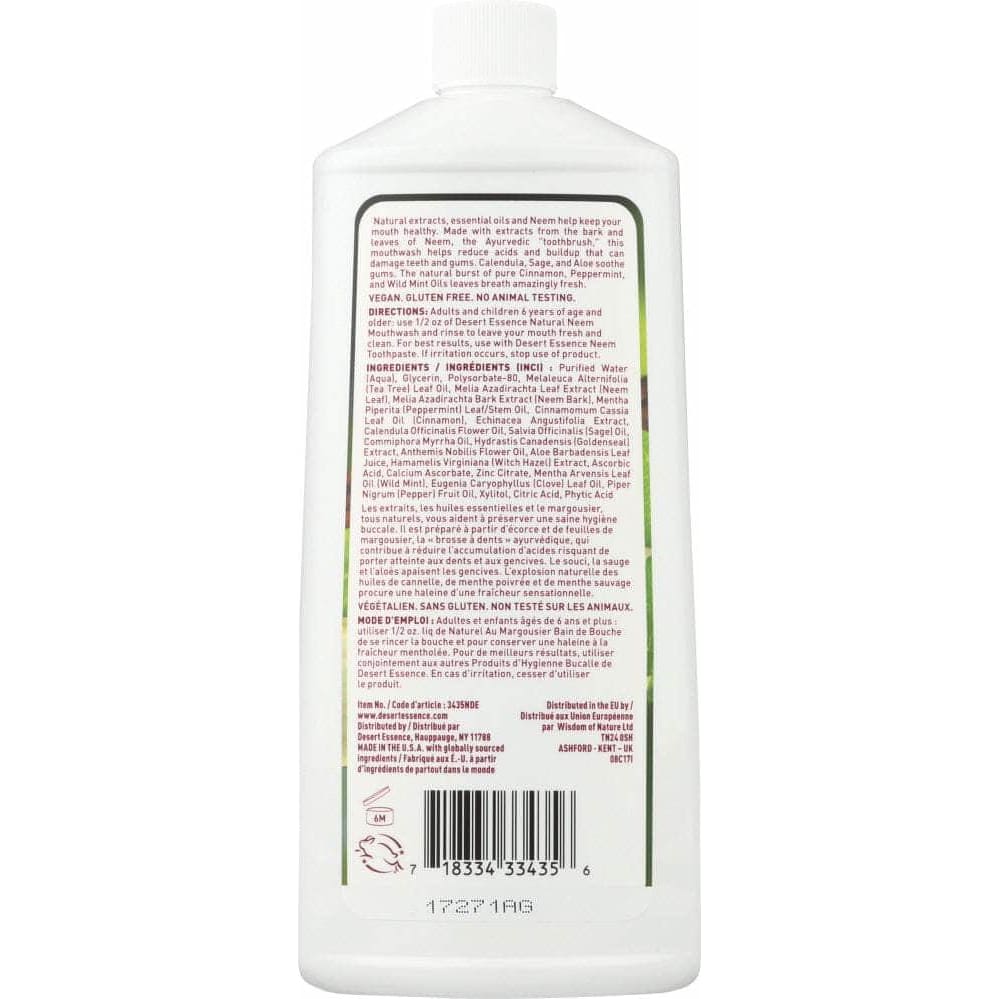 DESERT ESSENCE Desert Essence Neem Mouthwash Cinnamint, 16 Fo