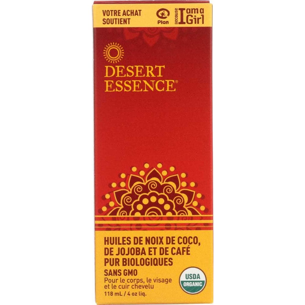 DESERT ESSENCE Desert Essence Organic Coconut Jojoba Oil And Coffee Oil, 4 Oz