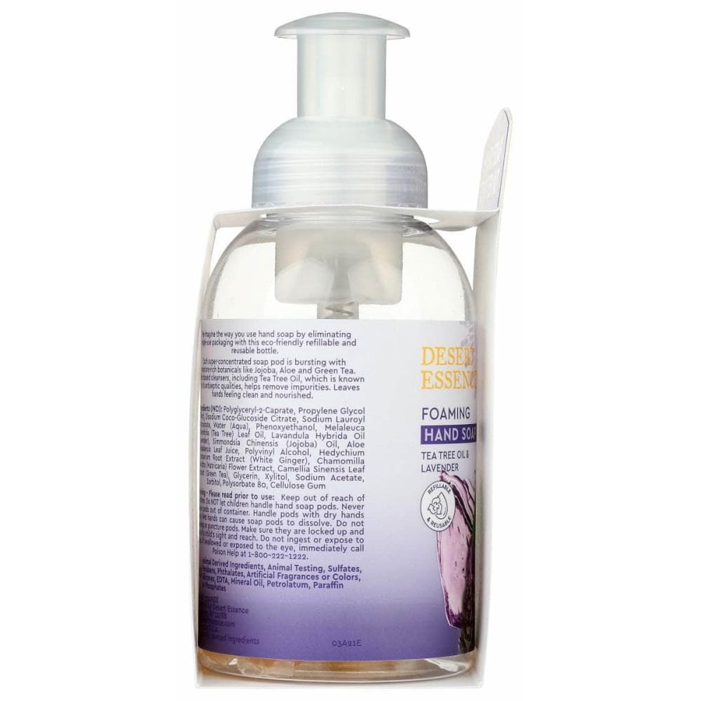 DESERT ESSENCE Beauty & Body Care > Soap and Bath Preparations > Soap Liquid DESERT ESSENCE: Tree Oil & Lavender Foaming Hand Soap Pod Starter Kit, 1.3 fo