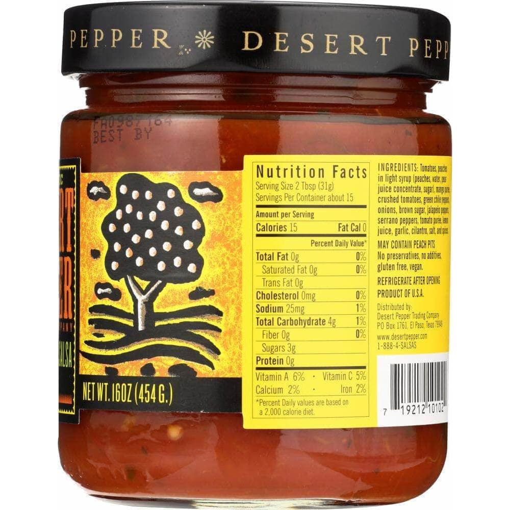 Desert Pepper Desert Pepper Peach Mango Medium Hot Salsa, 16 oz