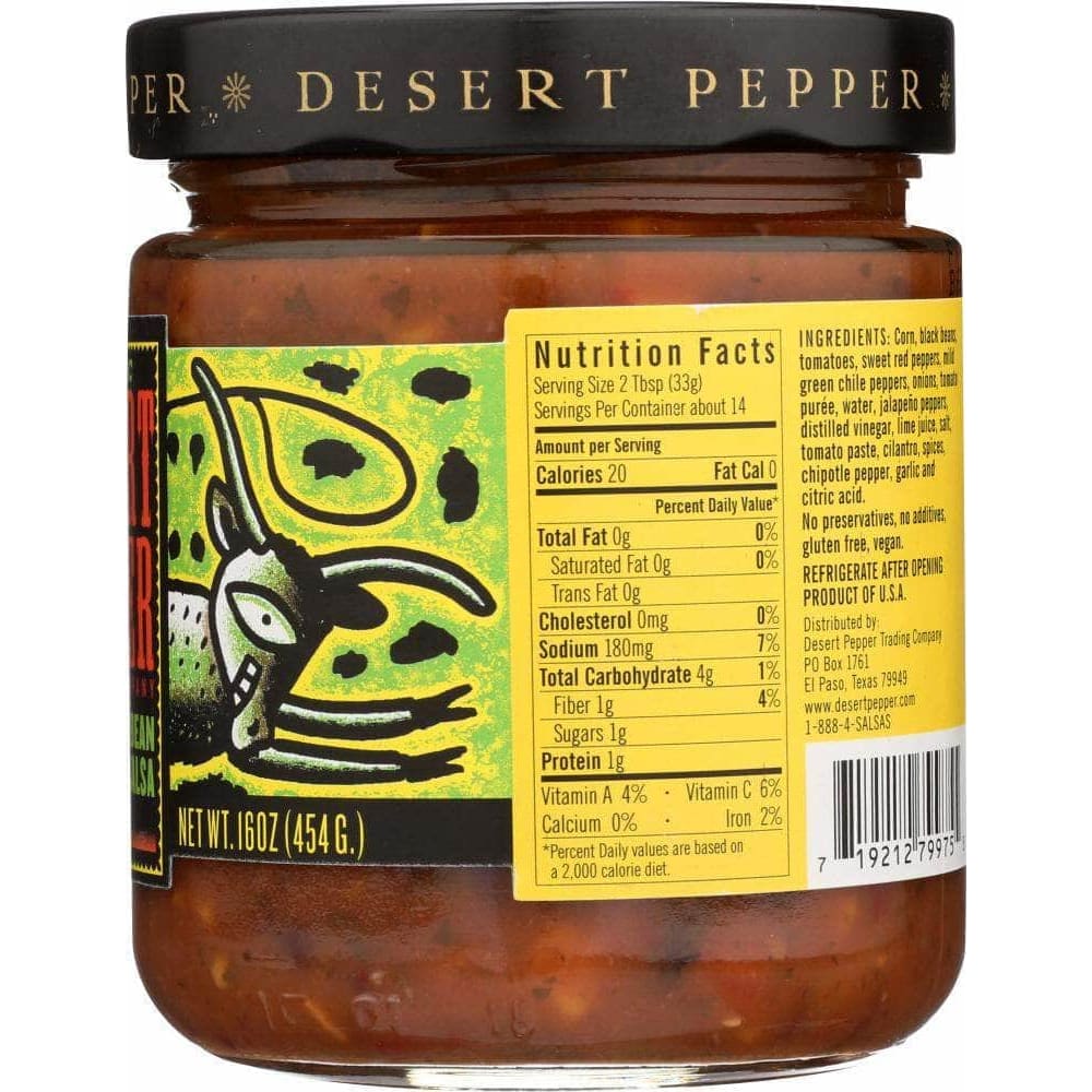 Desert Pepper Desert Pepper Salsa Corn Black Bean Red Pepper Medium, 16 oz
