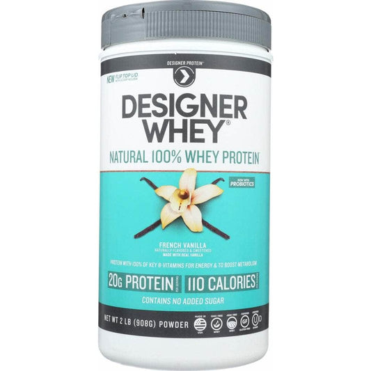 DESIGNER PROTEIN Designer Protein Whey 100% Premium Protein French Vanilla, 2 Lb
