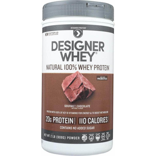 DESIGNER PROTEIN Designer Protein Whey 100% Premium Powder Gourmet Chocolate, 2 Lb