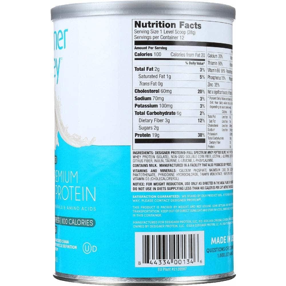 DESIGNER PROTEIN Designer Protein Whey 100% Premium Purely Unflavored, 12 Oz