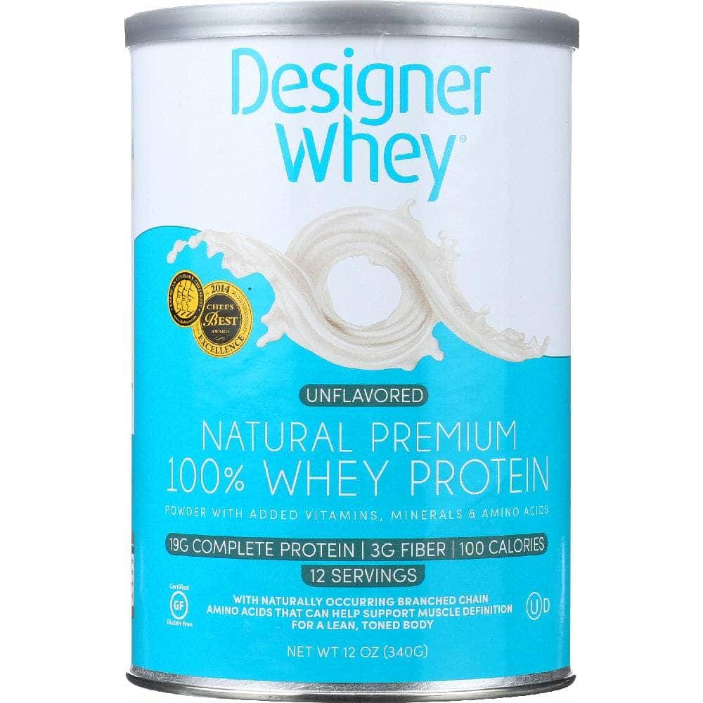 DESIGNER PROTEIN Designer Protein Whey 100% Premium Purely Unflavored, 12 Oz