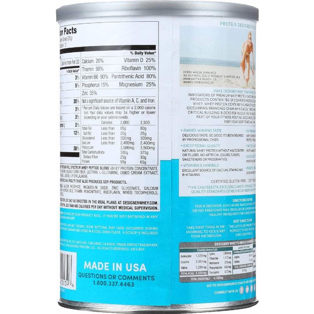 DESIGNER PROTEIN Designer Protein Whey 100% Premium Purely Unflavored, 12 Oz