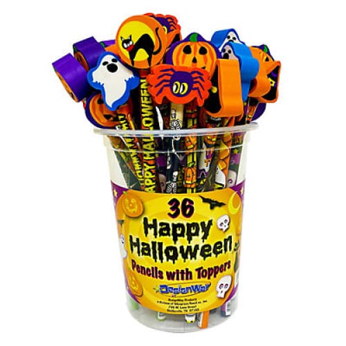 DesignWayProducts Halloween Topper Pencils 36 ct. - Home/Seasonal/Back to School/School Supplies/ - ShelHealth
