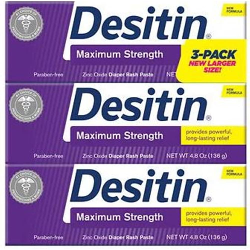 Desitin Maximum Strength Zinc Oxide Diaper Rash Paste 4.8 oz. - 3 pack - Baby Health - Desitin