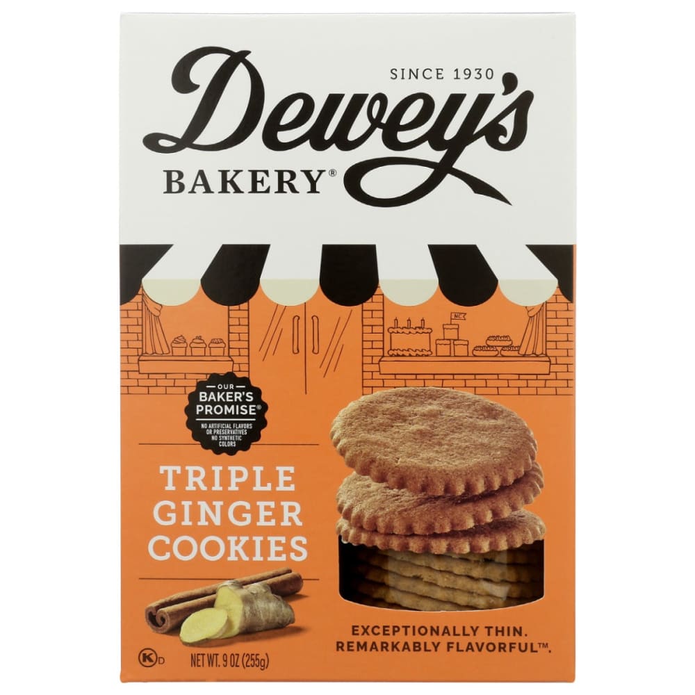 DEWEYS: Triple Ginger Cookies 9 oz (Pack of 5) - DEWEYS