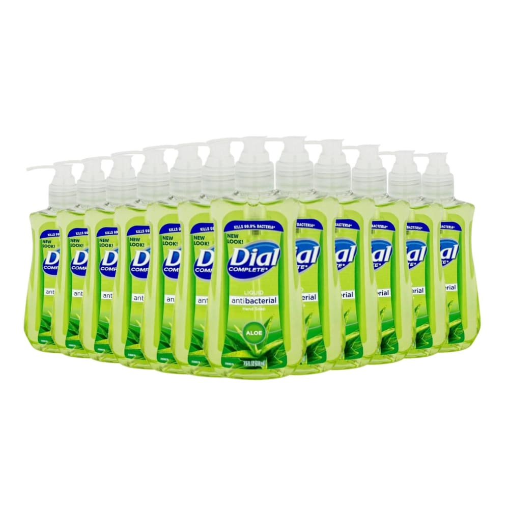 Dial Antibacterial Hand Soap Moisturizing Aloe 7.5 Fl oz- 12 Pack - Hand Wash Foam - Dial