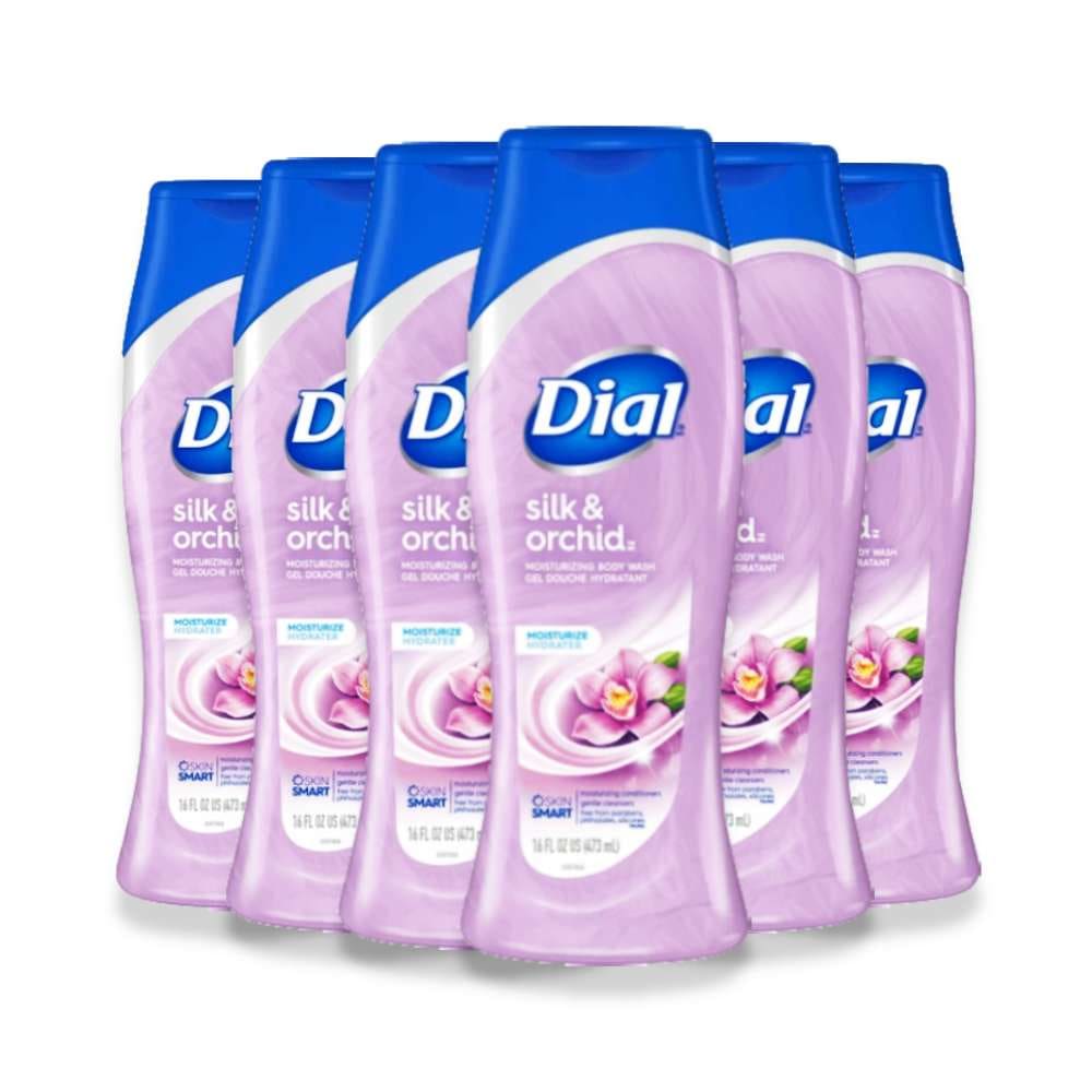 Dial Body Wash Silk & Orchid 16 Oz - 6 Pack - Body Wash - Dial