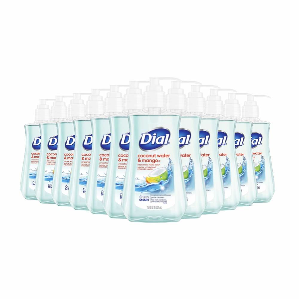 Dial Hand Soap with Moisturizer Coconut Water & Mango 7.5 Fl oz- 12 Pack - Hand Wash Foam - Dial