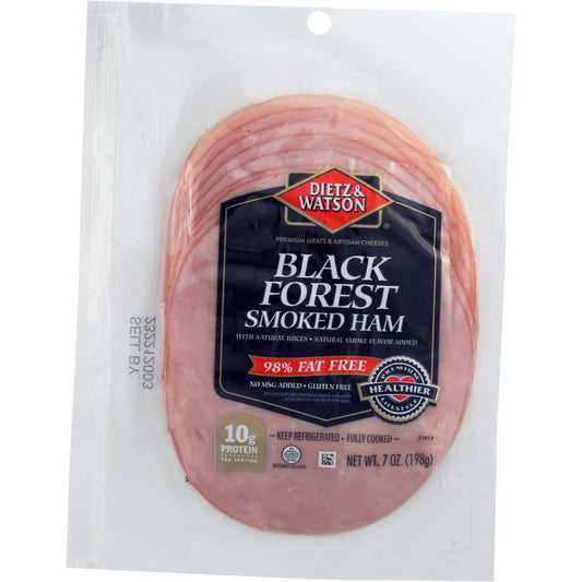 DIETZ AND WATSON: Black Forest Smoked Ham 7 oz (Pack of 4) - Meat Poultry Seafood Products - DIETZ AND WATSON