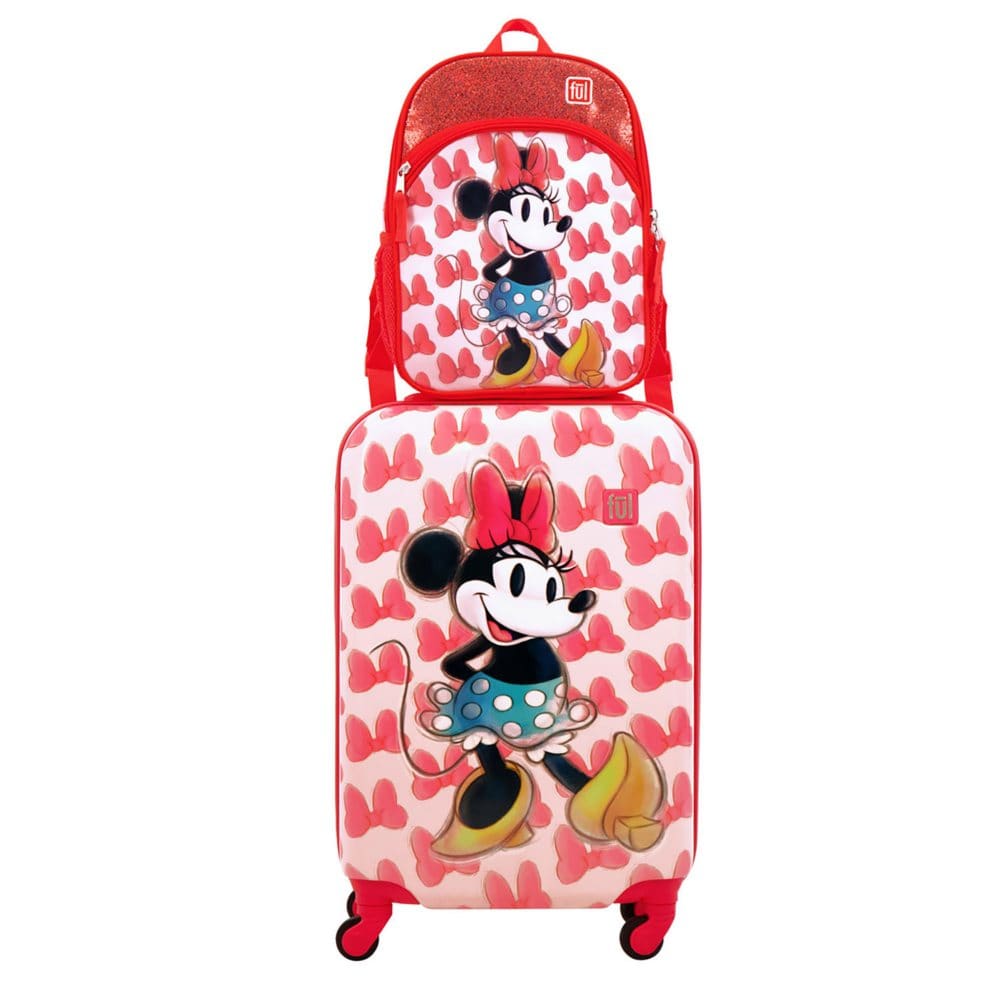 Disney 100 Minnie Mouse Kids’ 2-Piece Luggage Set - Mickey & Minnie - Disney