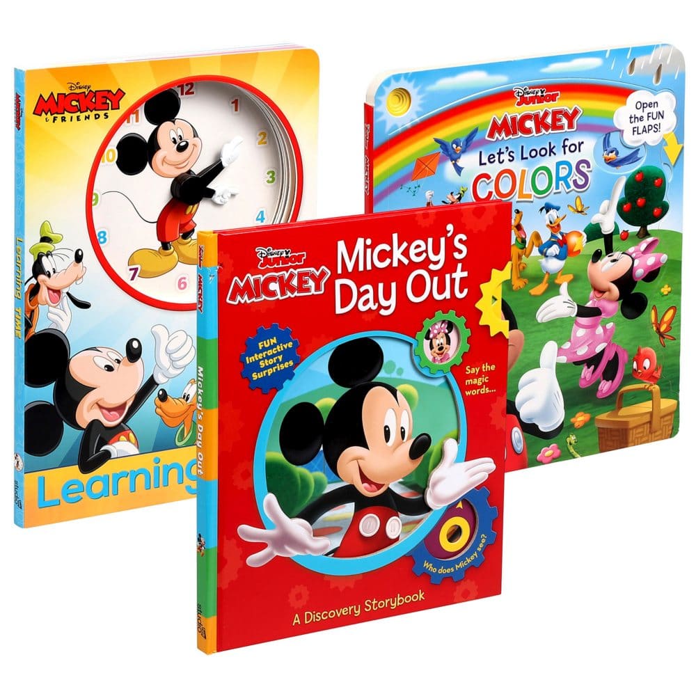Disney Junior Mickey Mouse: Mickey’s Day Out & Disney Mickey and Friends Let’s Look for Colors & Disney Mickey and Friends: Learning Time
